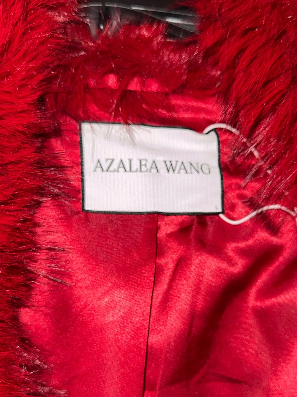 Azalea Wang Crimson Faux Fur Teddy Jacket - Picture 3 of 3